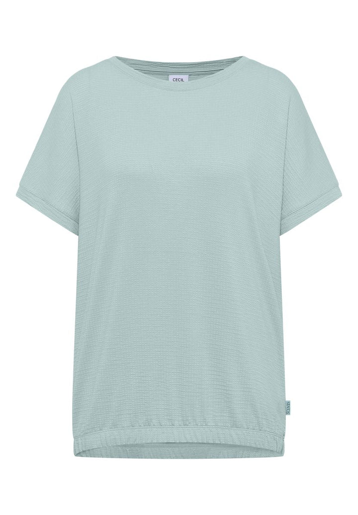 T-Shirt mit Rundhals und Struktur