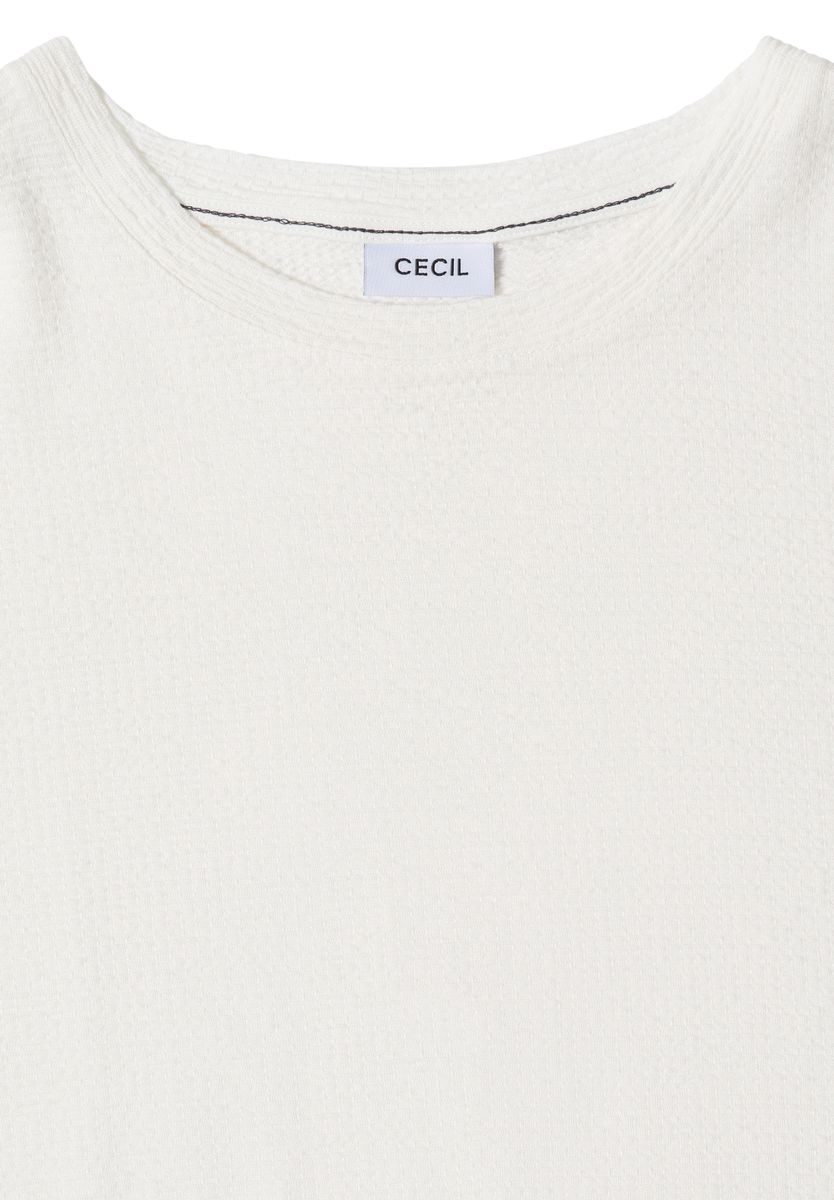 T-Shirt mit Rundhals und Struktur