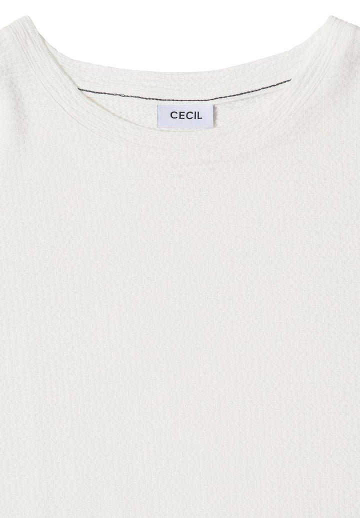 T-Shirt mit Rundhals und Struktur