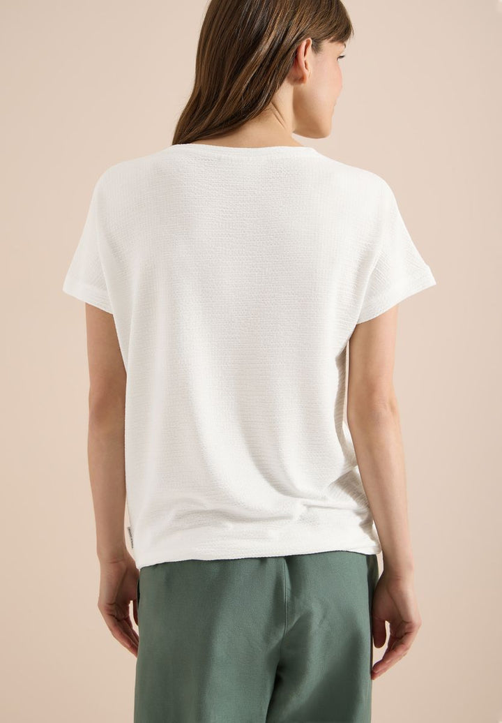 T-Shirt mit Rundhals und Struktur