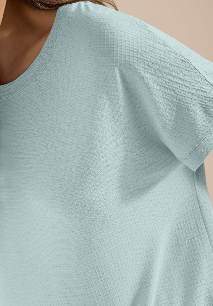 T-Shirt mit Rundhals und Struktur