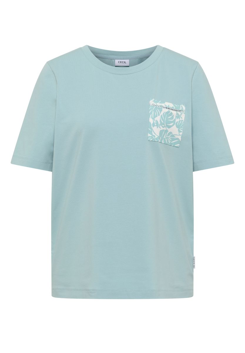 T-Shirt mit Rundhals und Brusttasche