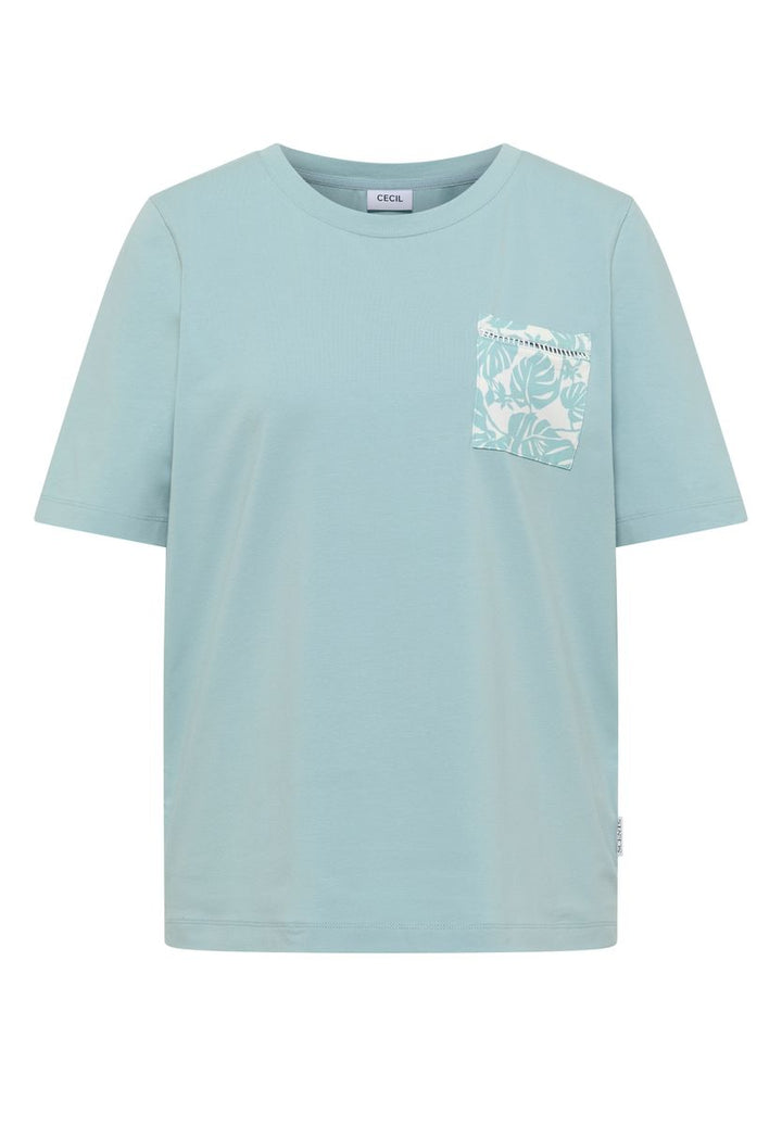 T-Shirt mit Rundhals und Brusttasche