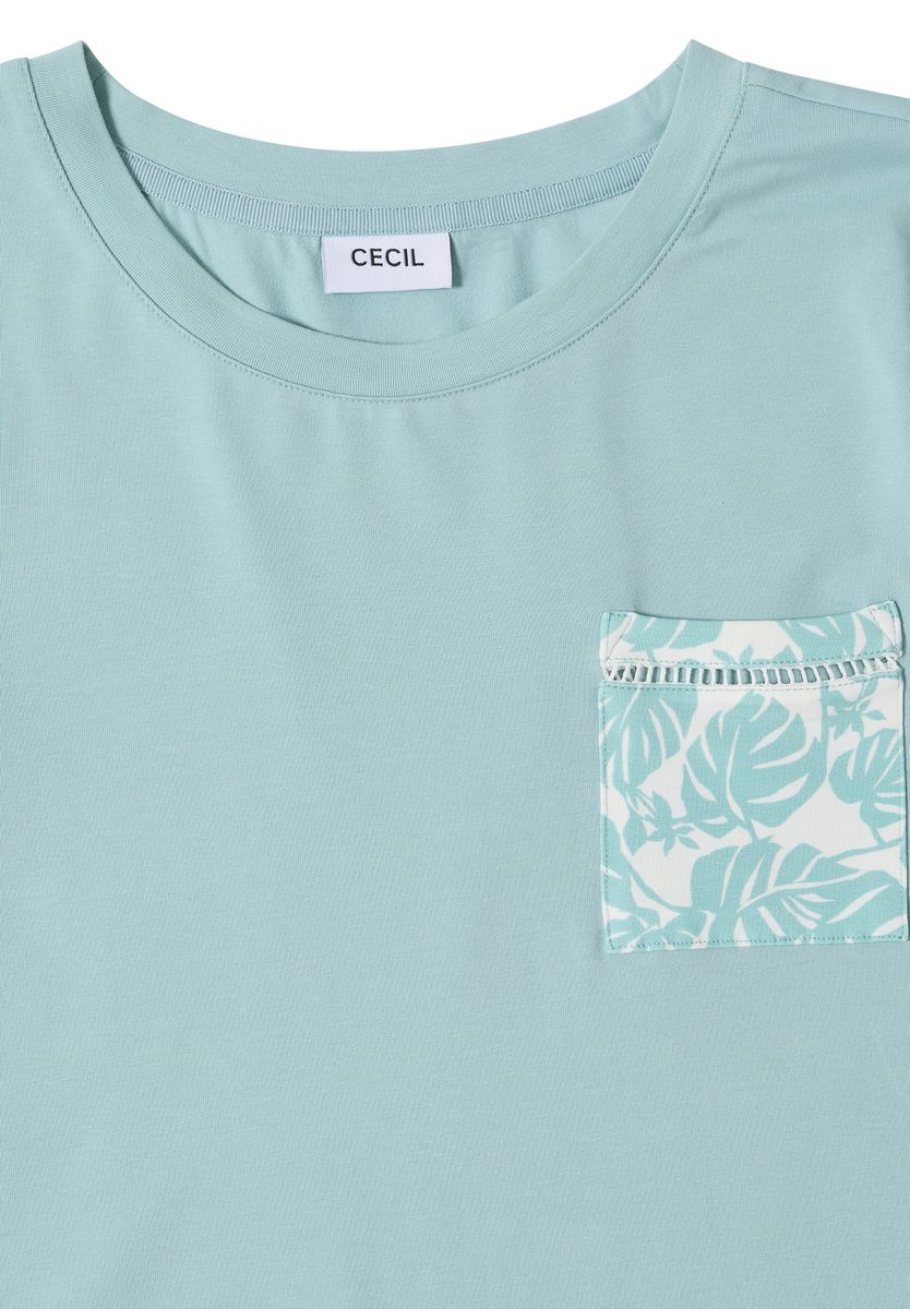 T-Shirt mit Rundhals und Brusttasche