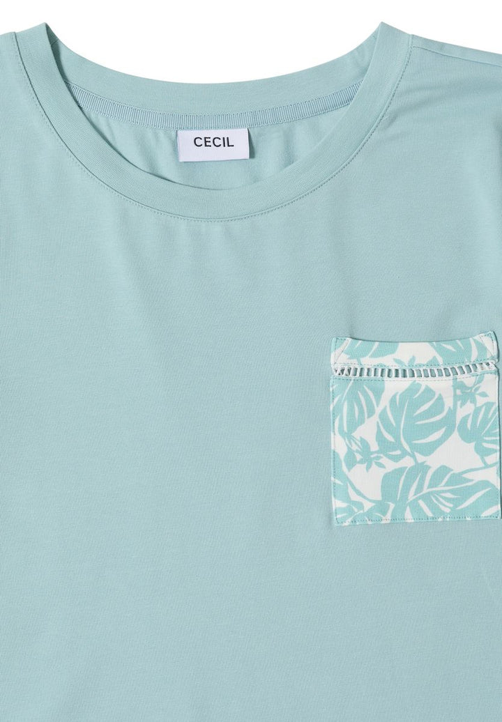 T-Shirt mit Rundhals und Brusttasche