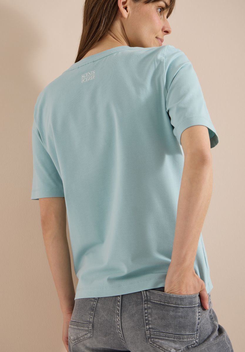 T-Shirt mit Rundhals und Brusttasche