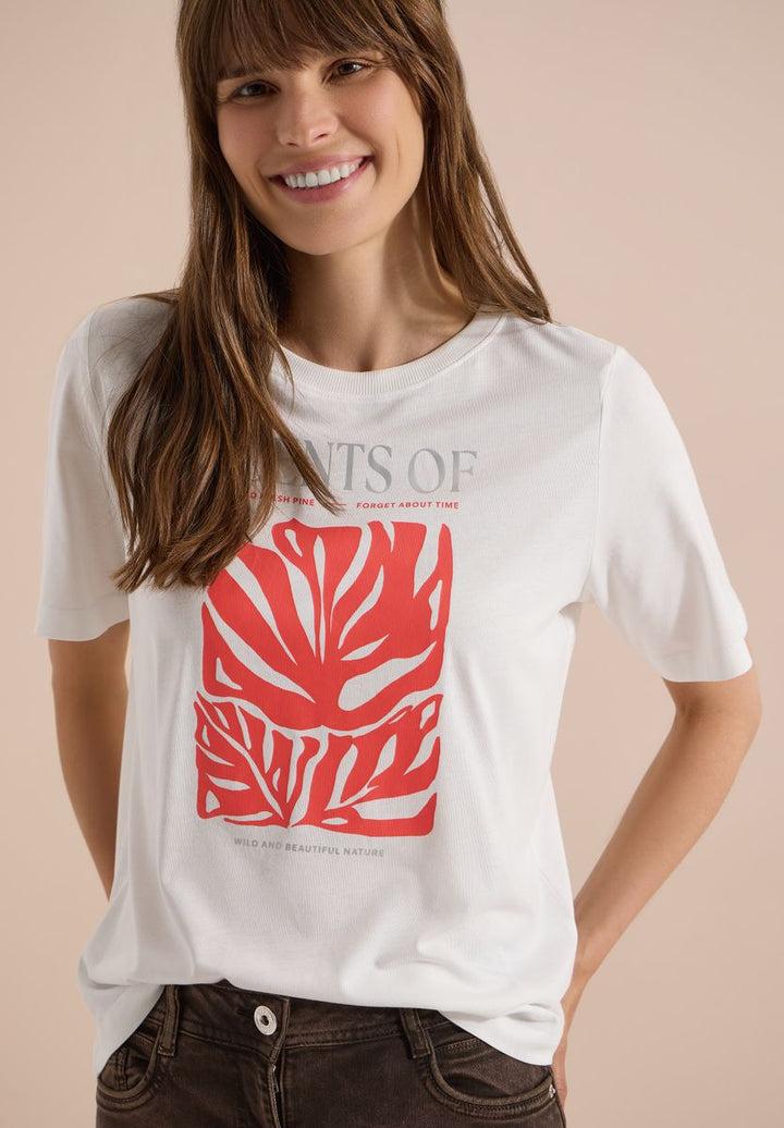 T-Shirt mit Rundhals und Frontprint