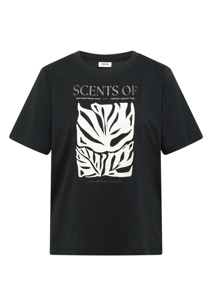 T-Shirt mit Rundhals und Frontprint