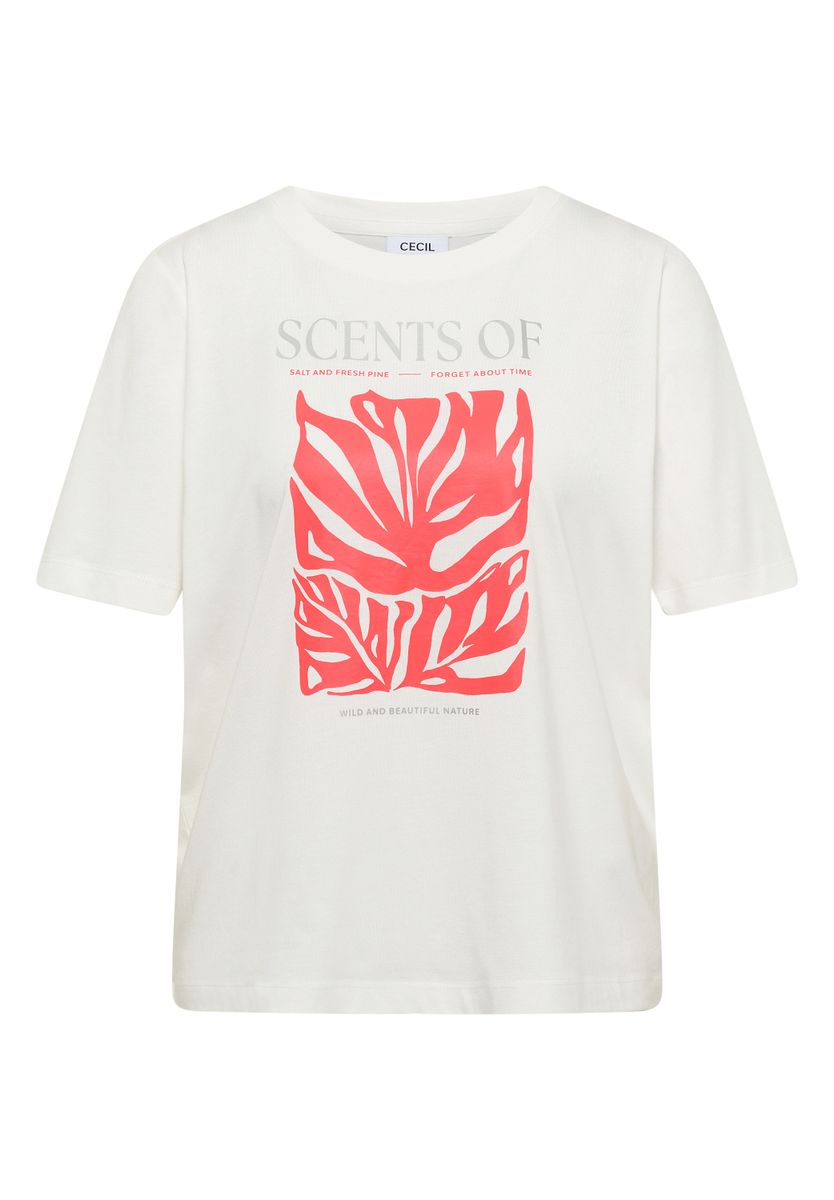 T-Shirt mit Rundhals und Frontprint
