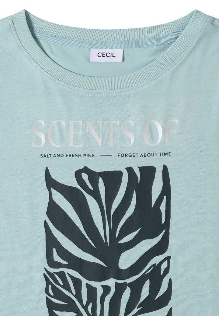 T-Shirt mit Rundhals und Frontprint