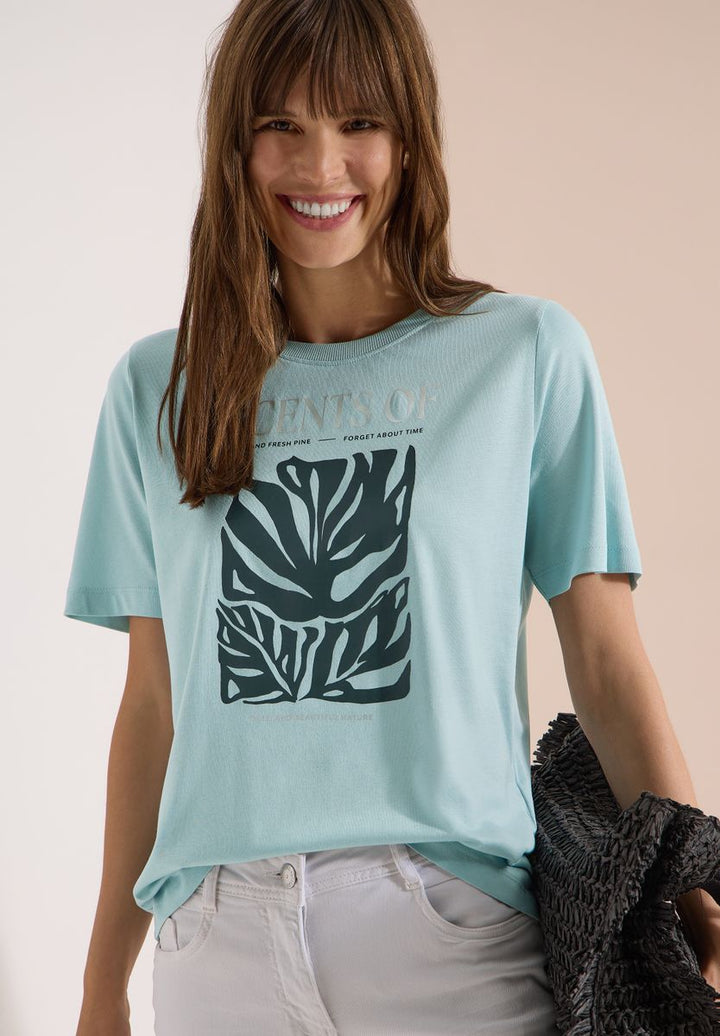 T-Shirt mit Rundhals und Frontprint