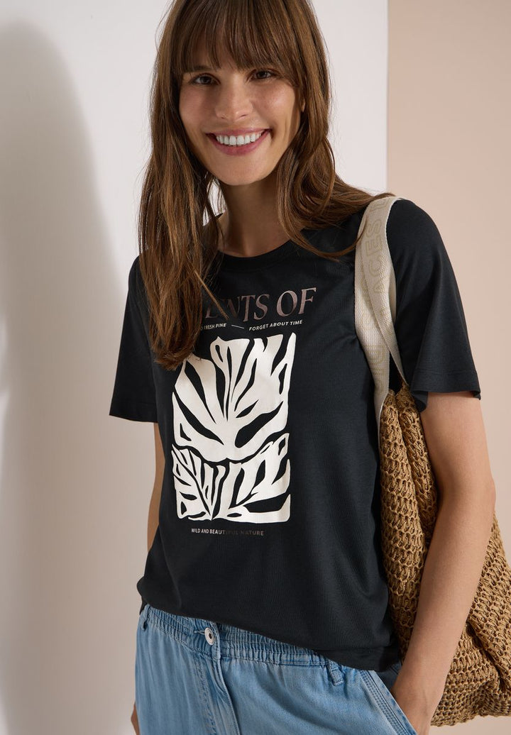 T-Shirt mit Rundhals und Frontprint