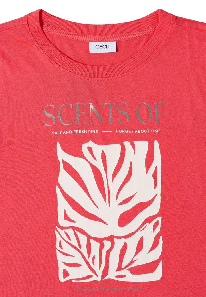 T-Shirt mit Rundhals und Frontprint