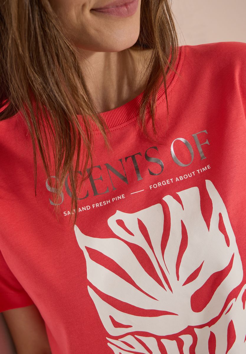 T-Shirt mit Rundhals und Frontprint