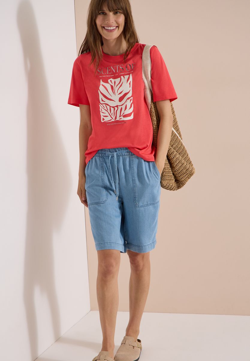 T-Shirt mit Rundhals und Frontprint