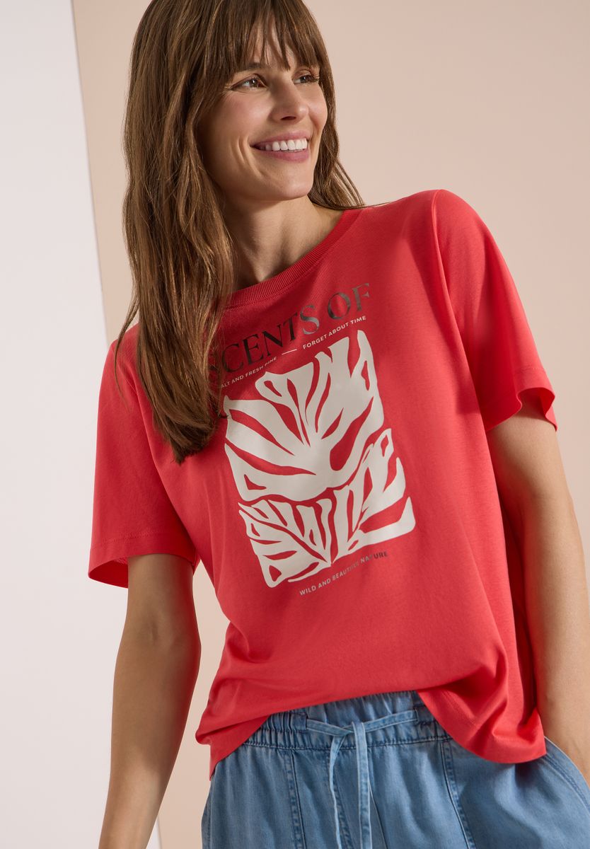 T-Shirt mit Rundhals und Frontprint