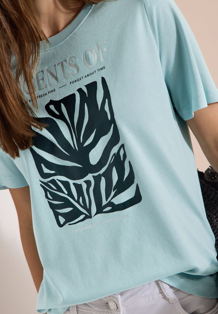T-Shirt mit Rundhals und Frontprint