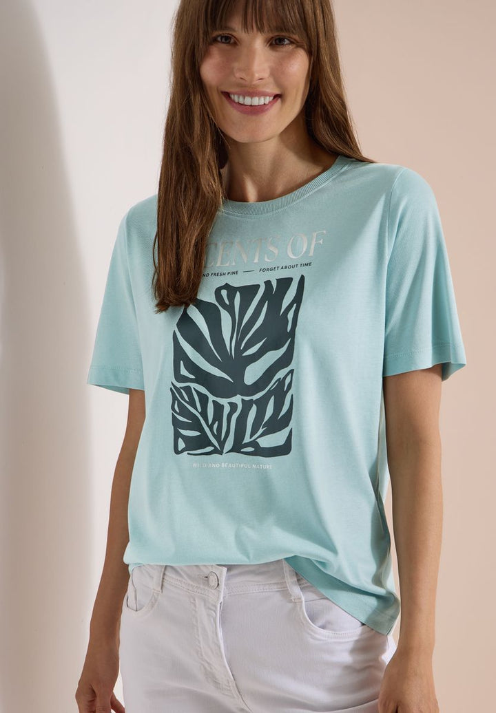 T-Shirt mit Rundhals und Frontprint