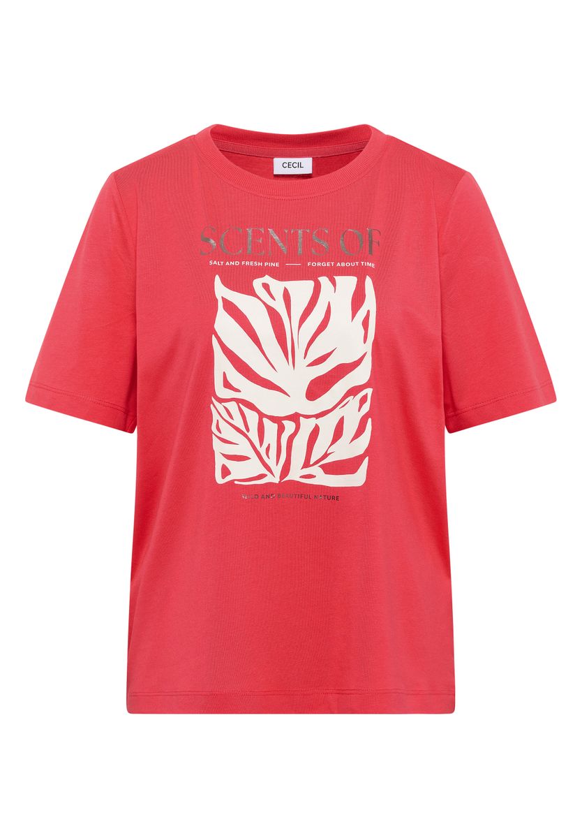 T-Shirt mit Rundhals und Frontprint