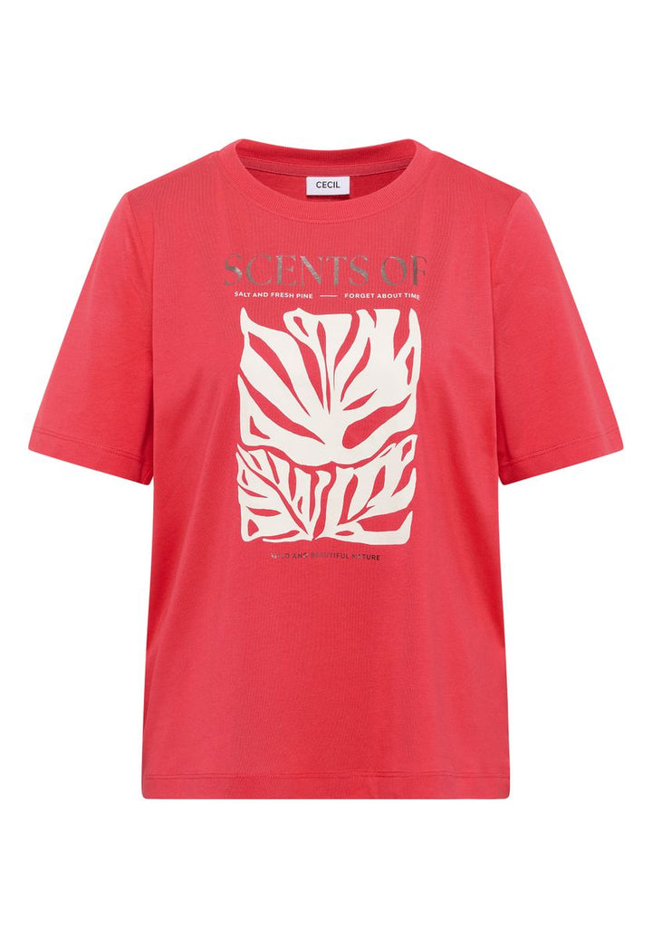 T-Shirt mit Rundhals und Frontprint