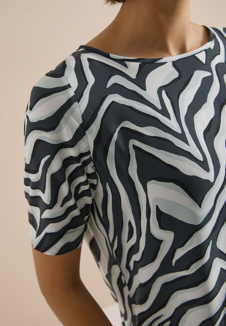 Blusenshirt mit Rundhals und Print