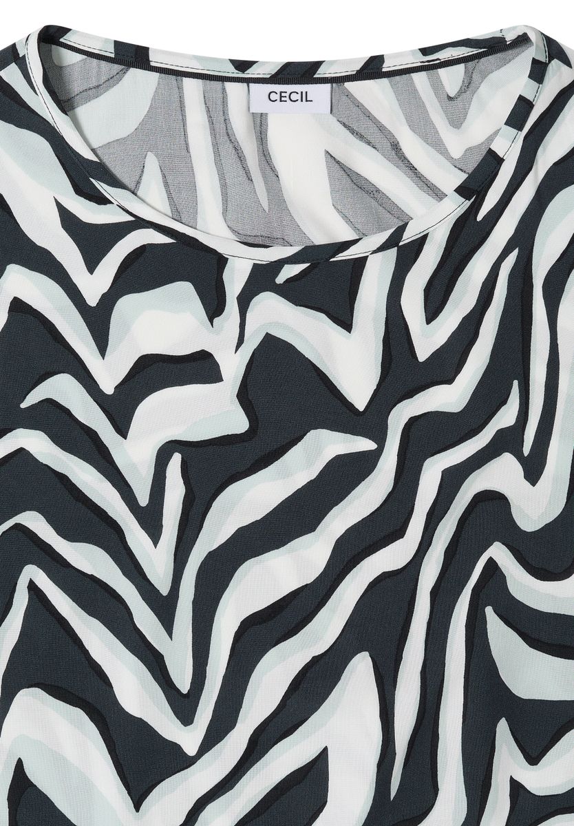 Blusenshirt mit Rundhals und Print