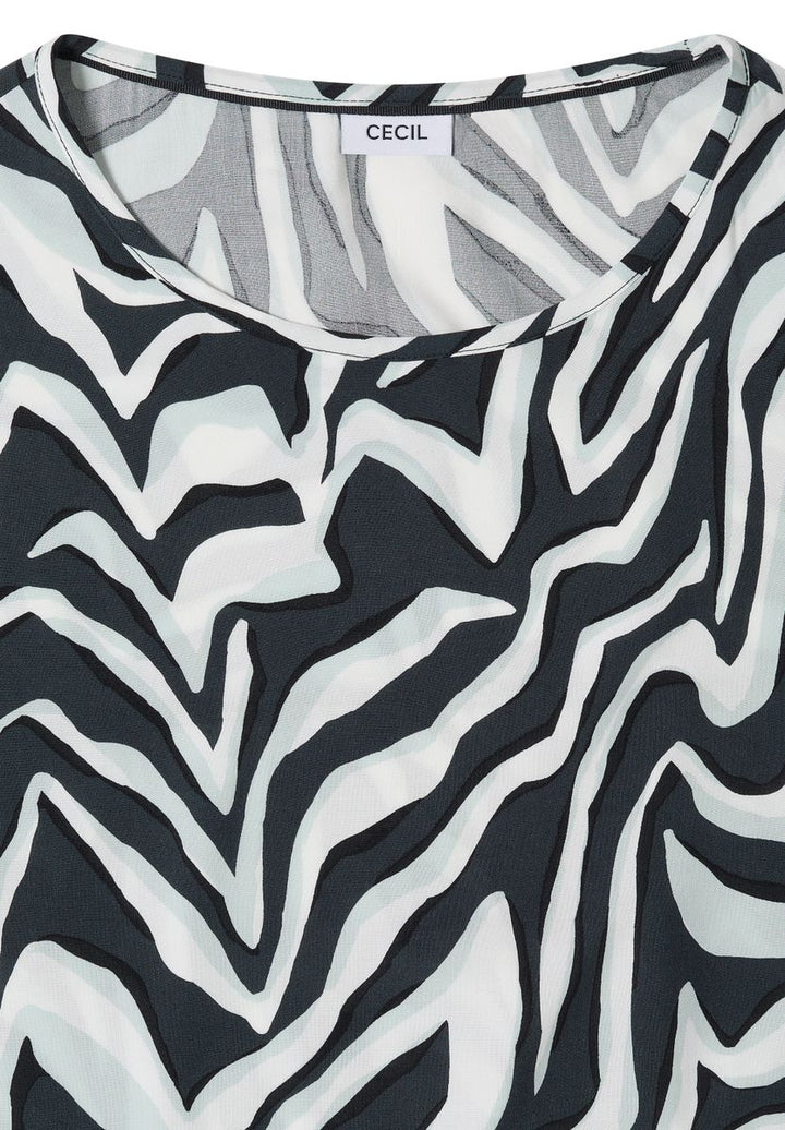 Blusenshirt mit Rundhals und Print