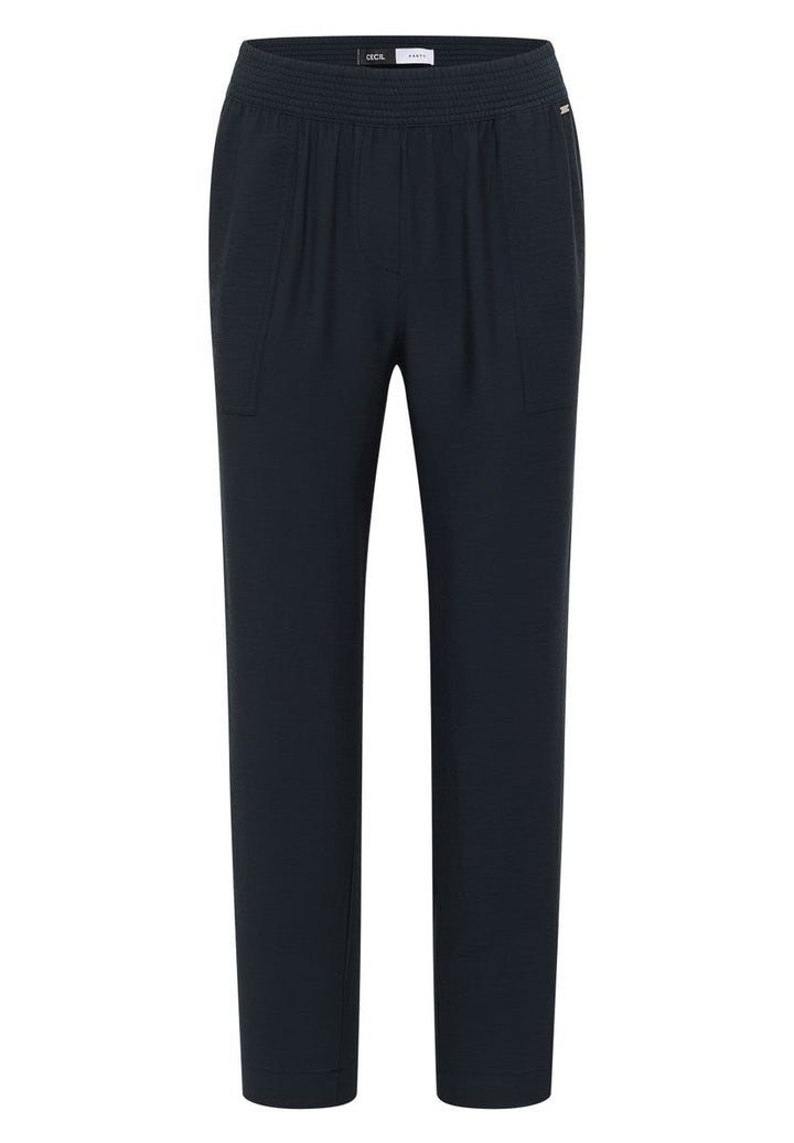 Mid Waist Slim Leg Hose im Loose Fit