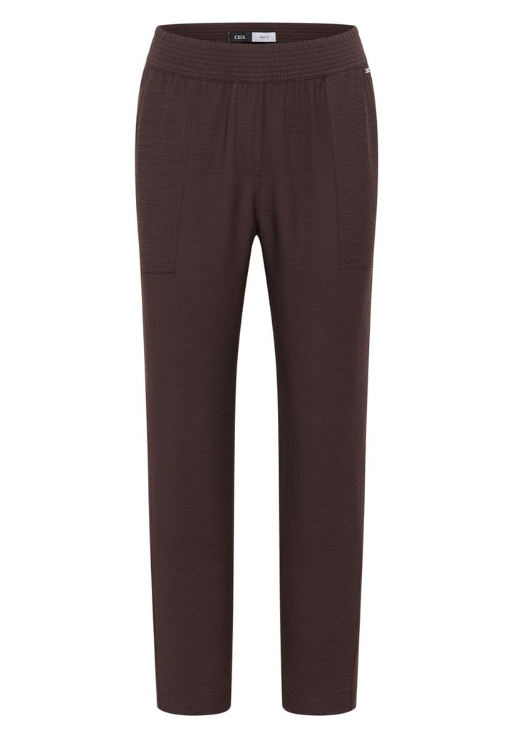 Mid Waist Slim Leg Hose im Loose Fit