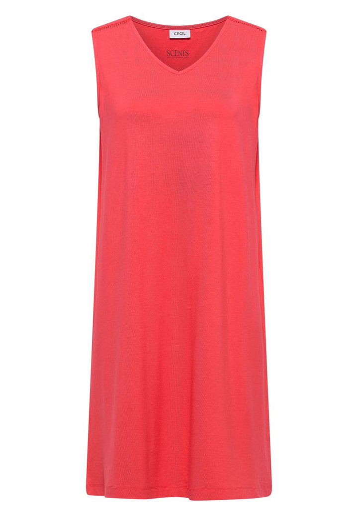 Knielanges Jerseykleid mit V-Neck