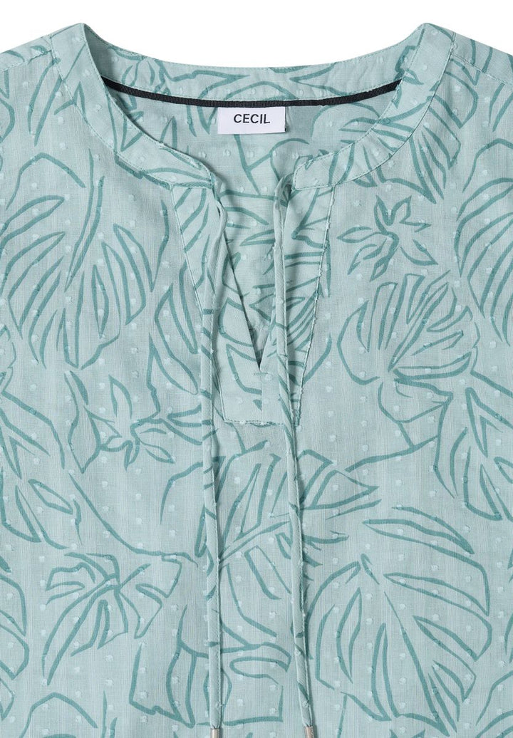 3/4-Arm Tunika mit Blätterprint