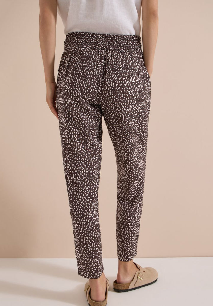 Mid Waist Slim Leg Hose im Loose Fit