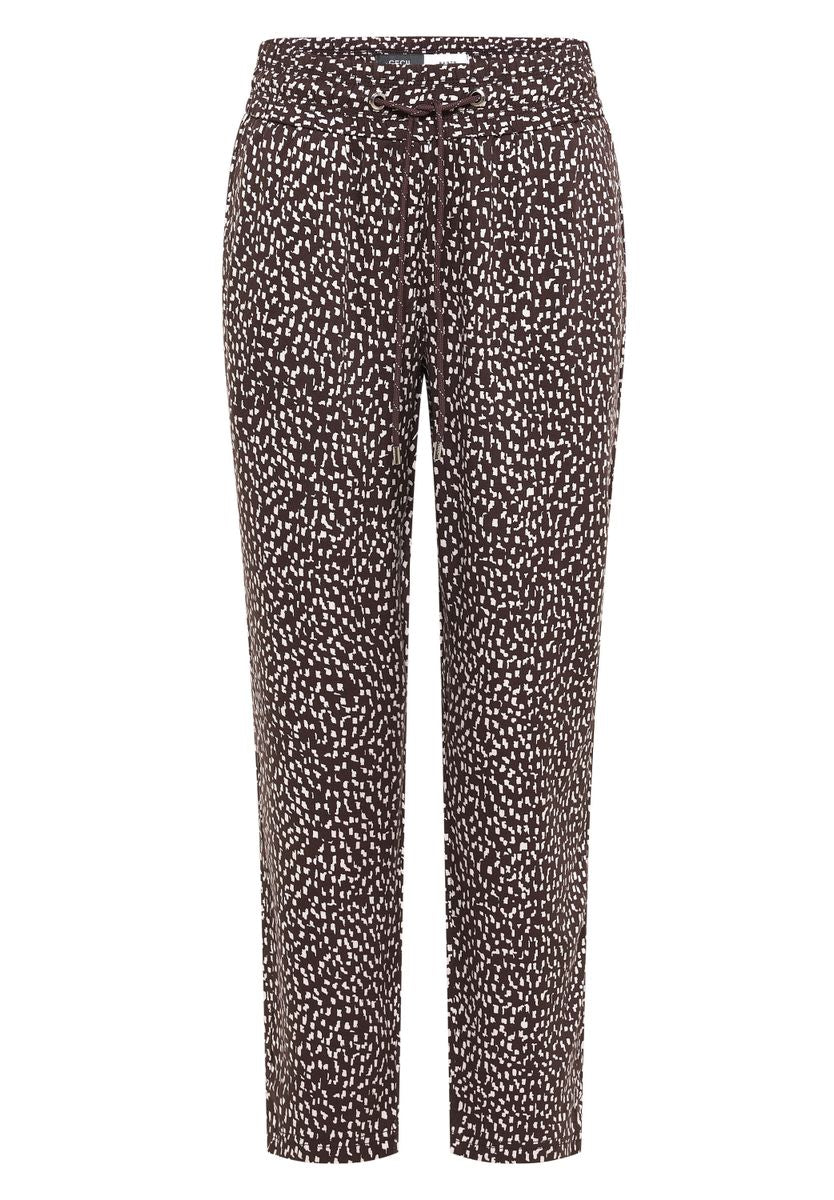 Mid Waist Slim Leg Hose im Loose Fit