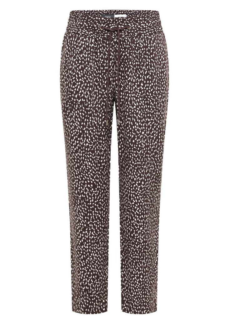Mid Waist Slim Leg Hose im Loose Fit