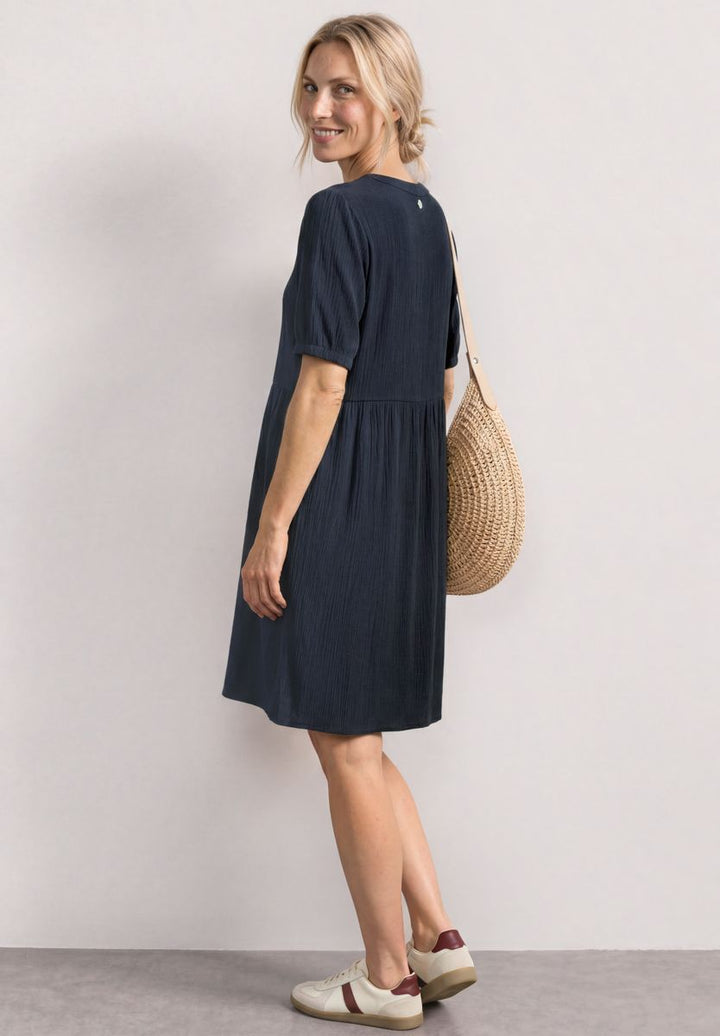 Knielanges Kleid mit Schleifendetail