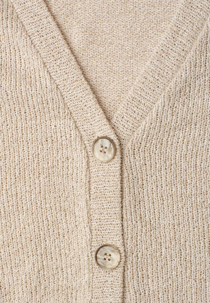 Langarm Jacke im Strick-Look mit Glitzer