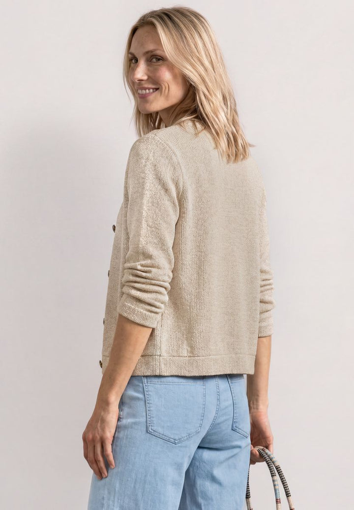 Langarm Jacke im Strick-Look mit Glitzer
