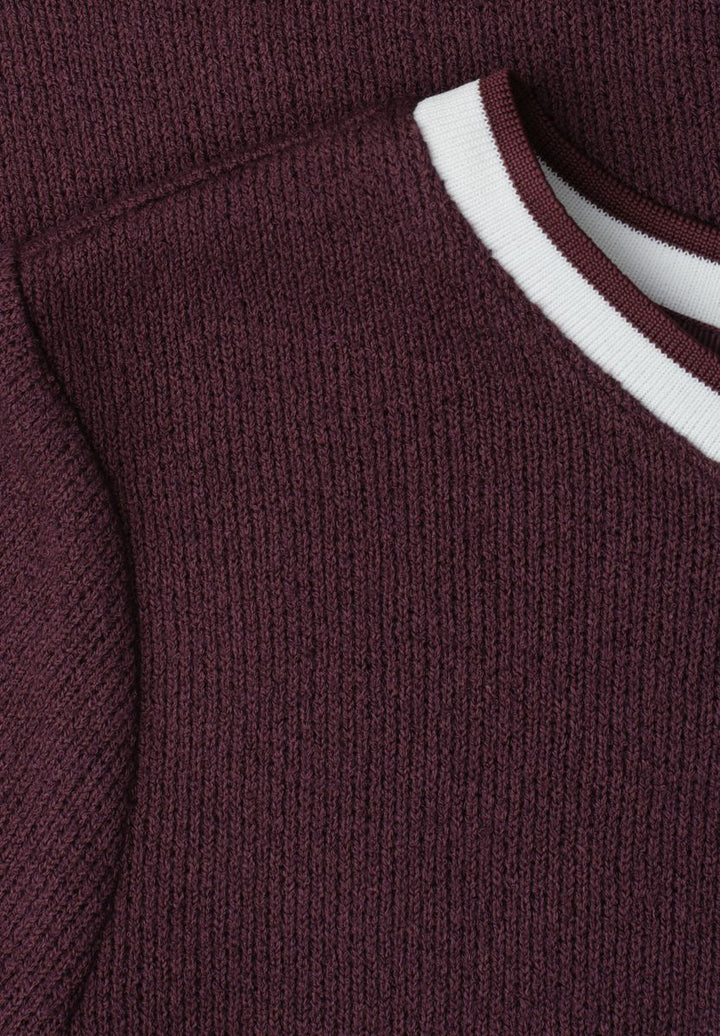 T-Shirt im Strick-Look mit Rundhals
