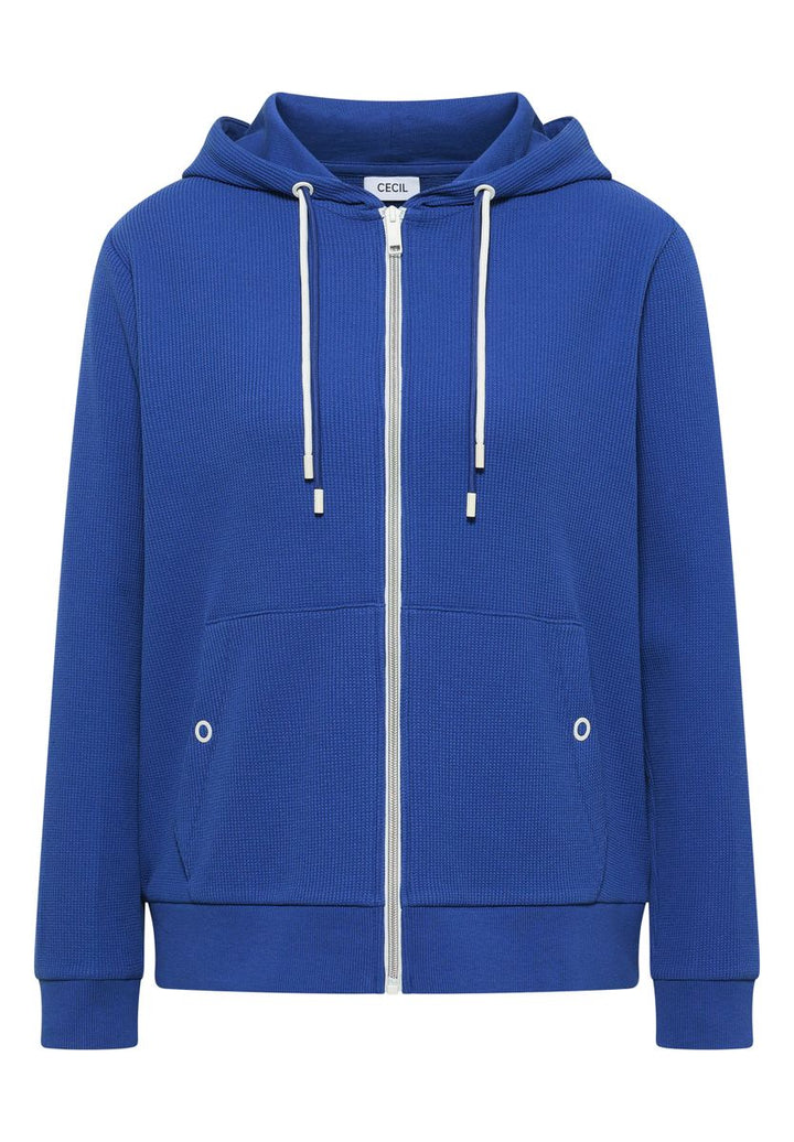 Langarm Jacke mit Kapuze und Struktur