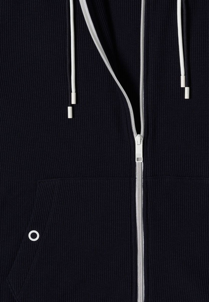 Langarm Jacke mit Kapuze und Struktur