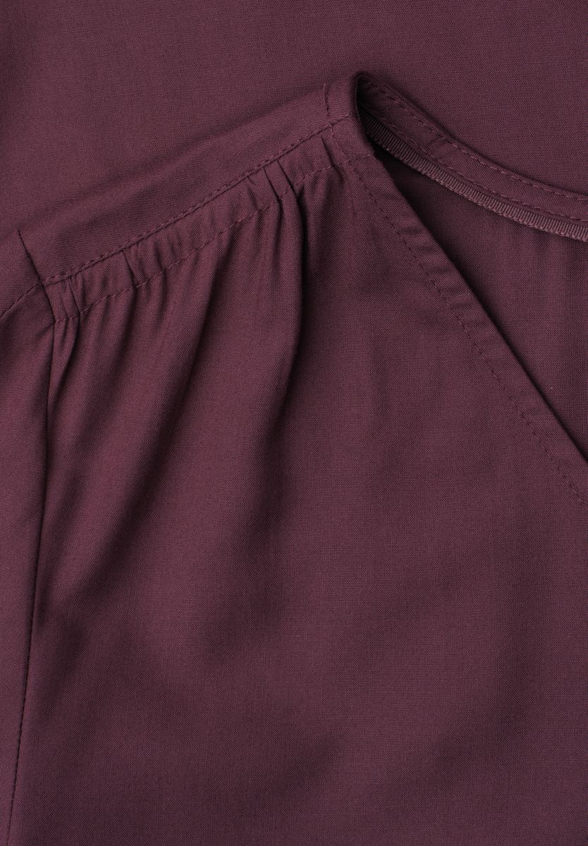 Kurzarm Blusenshirt mit V-Neck