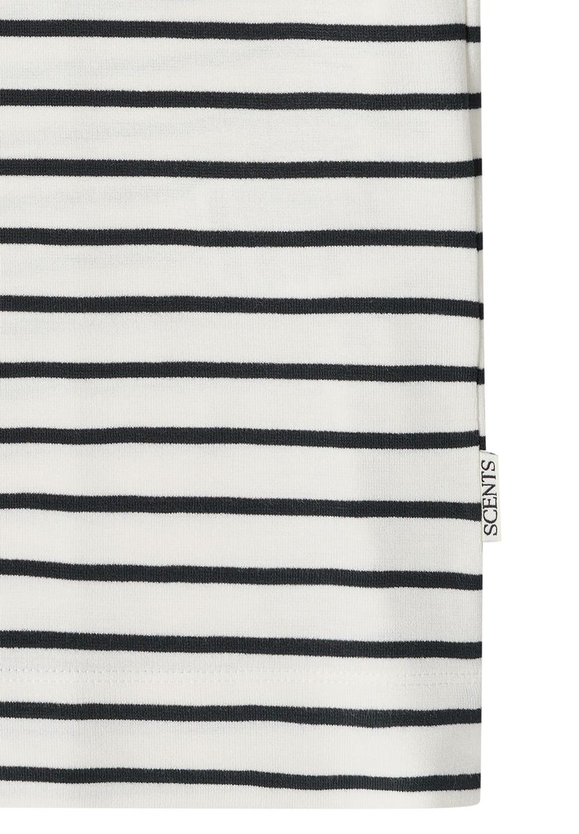 Kurzarm Kapuzenshirt mit Streifen