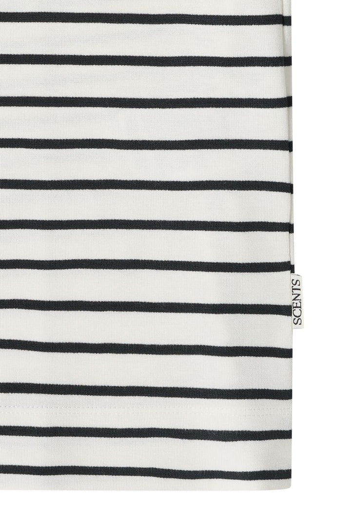 Kurzarm Kapuzenshirt mit Streifen