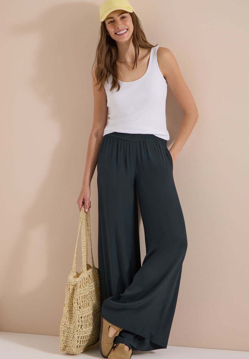 High Waist Wide Leg Hose im Loose Fit