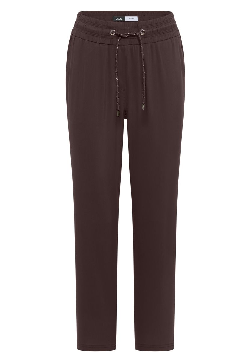 Mid Waist Slim Leg Hose im Loose Fit