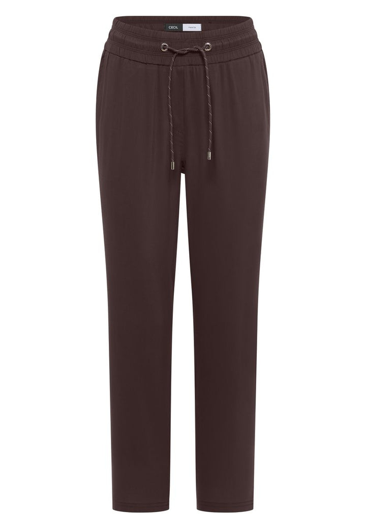 Mid Waist Slim Leg Hose im Loose Fit