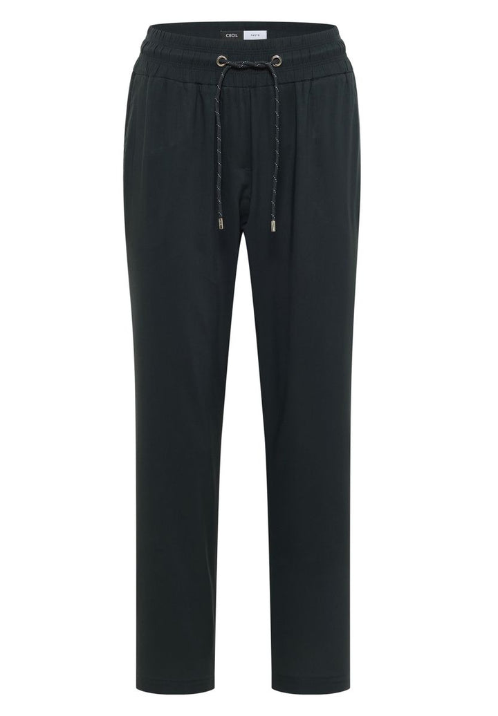 Mid Waist Slim Leg Hose im Loose Fit