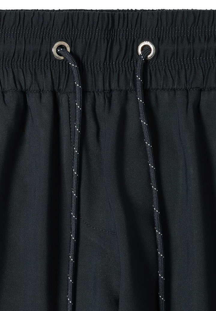 Mid Waist Slim Leg Hose im Loose Fit