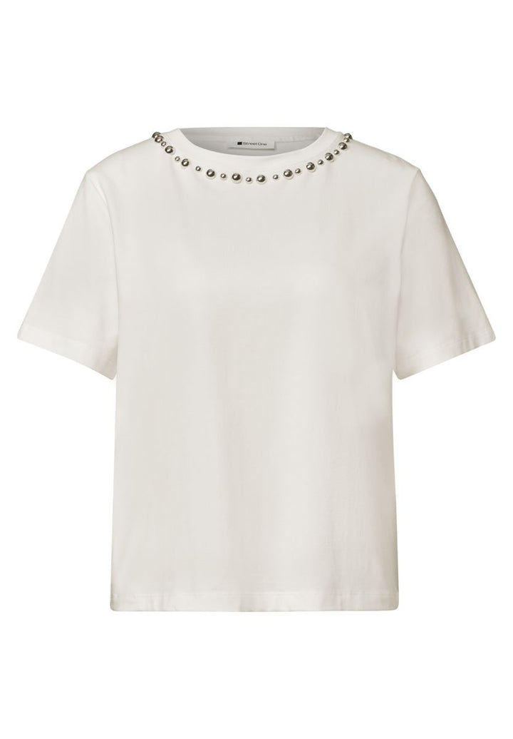 T-Shirt mit Rundhals und dekorativen Details