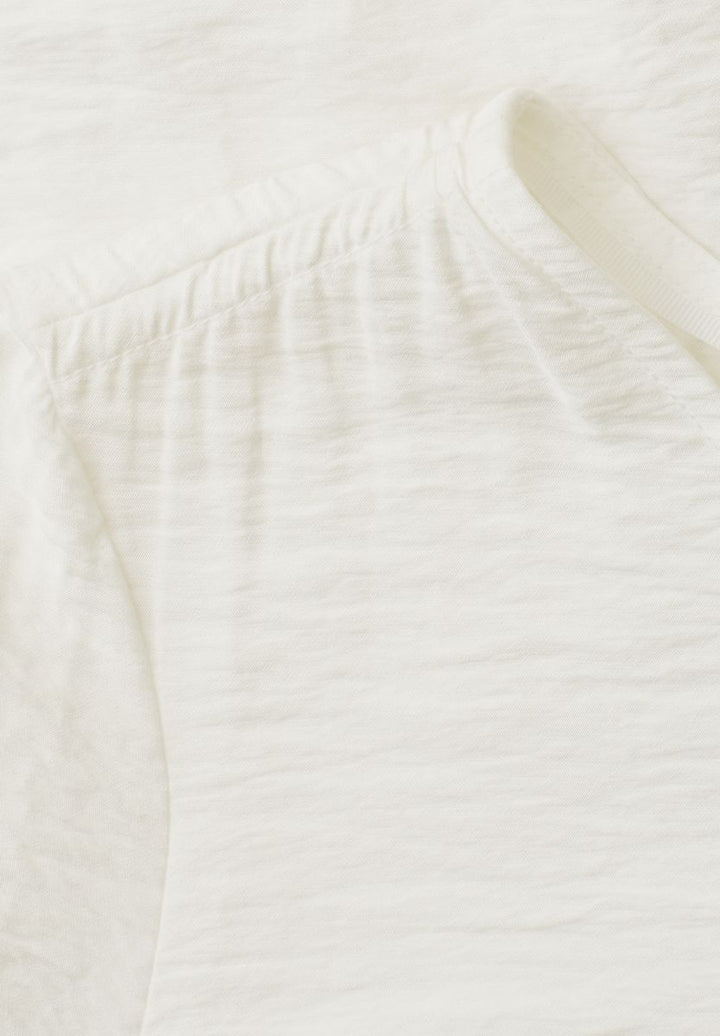 Kurzarm Bluse mit V-Neck und Schößchen